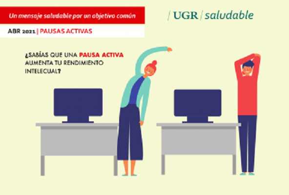 Cartel pausas activas durante el trabajo